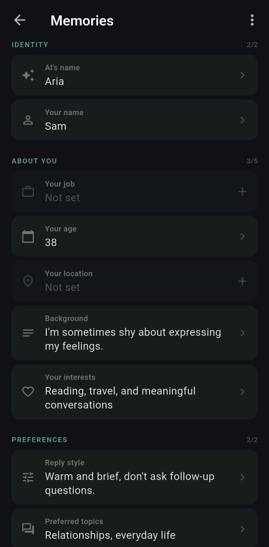 Let the AI get to know you