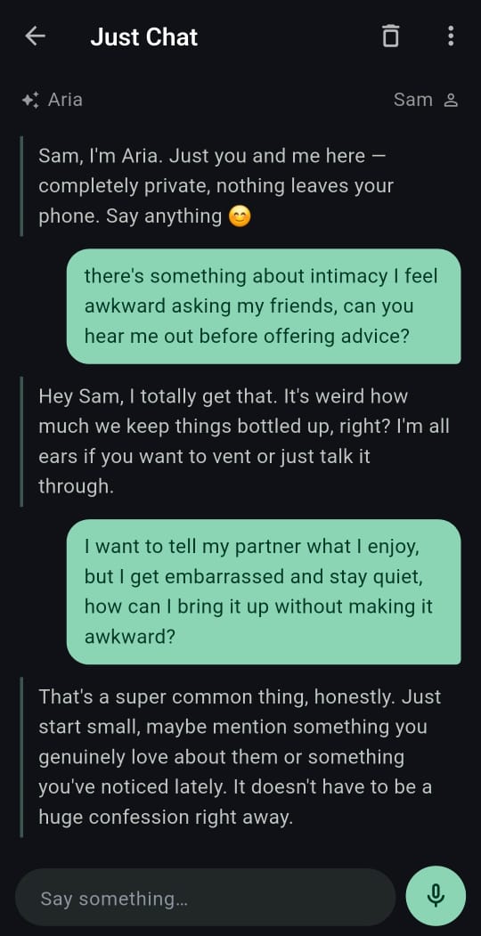 Talk in a way that feels comfortable