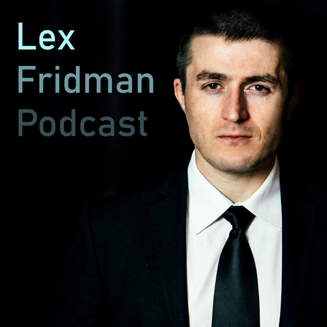 Lex Fridman recording the Lex Fridman Podcast